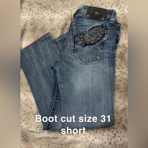 Miss Me jeans. Used boot cut size 31 short